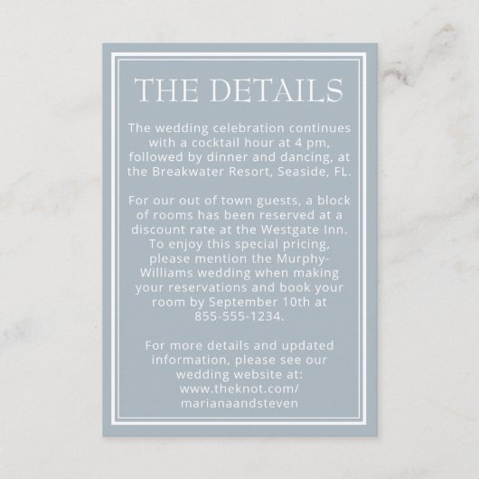 ミニマルモダンリストライトグレー詳細 エンクロージャーカード (正面)