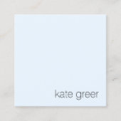 ミニマルモダンリストライトブループロフェッショナルスクエア スクエア名刺 (正面)