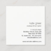 ミニマルモダンリストライトブループロフェッショナルスクエア スクエア名刺 (裏面)