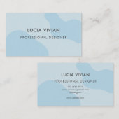 ミニマルモダンリストライトブループロフェッショナル 名刺 (正面/裏面)