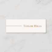 ミニマルモダンリストライン名Kraft Mini スキニー名刺 (正面)