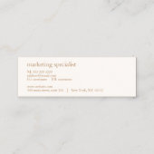 ミニマルモダンリストライン名Kraft Mini スキニー名刺 (裏面)