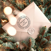 ミニマルモダンリストラウンドカップルの家族の名前 セルフインキングスタンプ