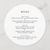 ミニマルモダンリストラウンドメニュー メニュー (裏面)