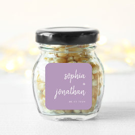 ミニマルモダンリストラベンダー | 結婚s スクエアシール