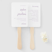 ミニマルモダンリストラベンダー | 結婚s ハンドファン (正面&裏面)