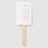 ミニマルモダンリストラベンダー | 結婚s ハンドファン (裏面)