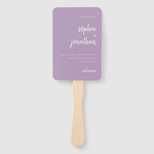 ミニマルモダンリストラベンダー | 結婚s ハンドファン (正面)