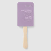 ミニマルモダンリストラベンダー | 結婚s ハンドファン (裏面)