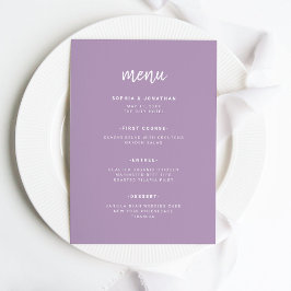 ミニマルモダンリストラベンダー | 結婚s メニュー