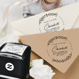 ミニマルモダンリストリーススクリプト差出人住所 セルフインキングスタンプ