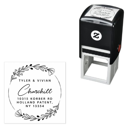 ミニマルモダンリストリーススクリプト差出人住所 セルフインキングスタンプ (インサイチュ)