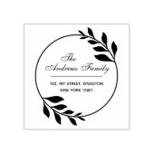 ミニマルモダンリストリーフリース ラバースタンプ (インプリント)