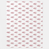 ミニマルモダンリストレッドクリスマスツリー フリースブランケット (正面)