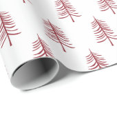 ミニマルモダンリストレッドクリスマスツリー ラッピングペーパー (ロールコーナー)