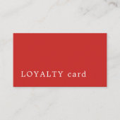 ミニマルモダンリストレッドホワイト美しいロイヤリティ ロイヤリティカード (正面)