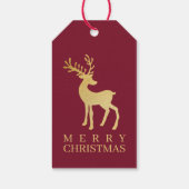 ミニマルモダンリストレッド&ゴールデントナディアクリスマス ギフトタグ (裏面)