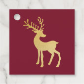 ミニマルモダンリストレッド&ゴールデントナディアクリスマス フェイバータグ (正面)