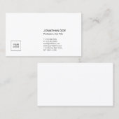 ミニマルモダンリストロゴのアップロードプロフェッショナル 名刺 (正面/裏面)