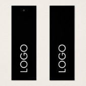 ミニマルモダンリストロゴのビジネスつるラベル (正面&裏面)