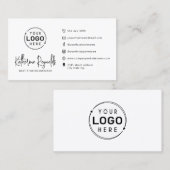 ミニマルモダンリストロゴアイコンスクリプト 名刺 (正面/裏面)