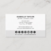 ミニマルモダンリストロゴカスタムソーシャルメディアのアイコン 名刺 (正面)