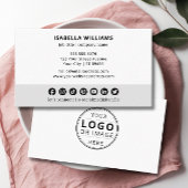 ミニマルモダンリストロゴカスタムソーシャルメディアのアイコン 名刺