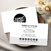 ミニマルモダンリストロゴカスタムソーシャルメディアのアイコン 名刺