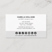 ミニマルモダンリストロゴカスタムソーシャルメディアのアイコン 名刺 (正面)