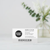 ミニマルモダンリストロゴカスタムソーシャルメディアのアイコン 名刺 (スタンド正面)