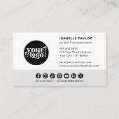 ミニマルモダンリストロゴカスタムソーシャルメディアのアイコン 名刺 (正面)