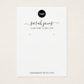 ミニマルモダンリストロゴジュエリー表示カード (正面)