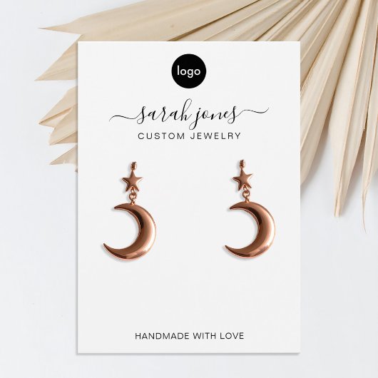 ミニマルモダンリストロゴジュエリー表示カード