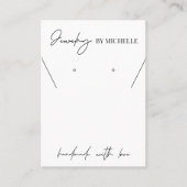 ミニマルモダンリストロゴジュエリー表示カード 名刺 (正面)