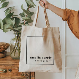 ミニマルモダンリストロゴビジネスブランディングトートバッグ トートバッグ