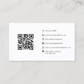 ミニマルモダンリストロゴフォトスクリプトアイコンQRコード 名刺 (裏面)
