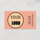 ミニマルモダンリストロゴ名カスタムパーソナライズされた 名刺 (正面)