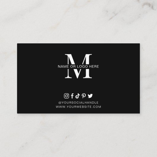 ミニマルモダンリストロゴ食品アレルギーリストベーカリー 名刺 (裏面)