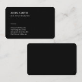 ミニマルモダンリストロゴ黒 名刺 (正面/裏面)