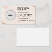 ミニマルモダンリストロゴ | カスタムビジネスアイコン 名刺 (正面/裏面)