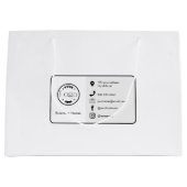 ミニマルモダンリストロゴ |ソーシャルカスタムアイコン ラージペーパーバッグ (正面)