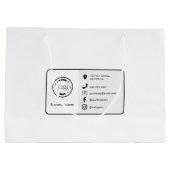 ミニマルモダンリストロゴ |ソーシャルカスタムアイコン ラージペーパーバッグ (裏面)