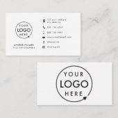 ミニマルモダンリストロゴ |ソーシャルメディカスタムアのアイコン 名刺 (正面/裏面)