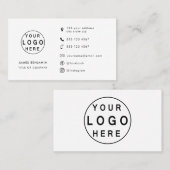 ミニマルモダンリストロゴ |ソーシャルメディカスタムアのアイコン 名刺 (正面/裏面)