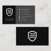 ミニマルモダンリストロゴ |ソーシャルメディカスタムアのアイコン 名刺 (正面/裏面)