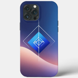 ミニマルモダンリストロゴ – 青グラデーション iPhone 13 PRO MAXケース