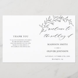 ミニマルモダンリストローレルフォールド結婚式 プログラム