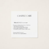 ミニマルモダンリストロ気にログCandleフォトカード (裏面)