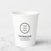 ミニマルモダンリスト会社ロゴブランディングプロモーション 紙コップ (正面)