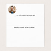 ミニマルモダンリスト会社ロゴQRコード折り畳み 名刺 (内部フラット)